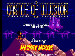 Castle of Illusion Starring Mickey Mouse Title Screen